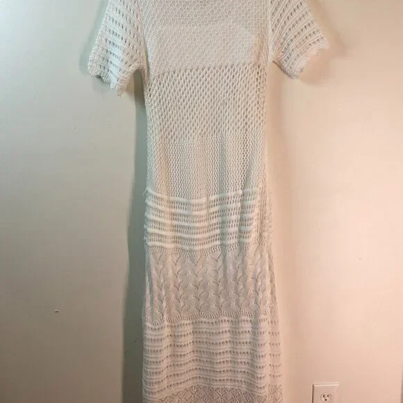 Women's Cotton Solitaire Crochet Beach/Spring Maxi Dress Boho and Elegant - Picture 5 of 16